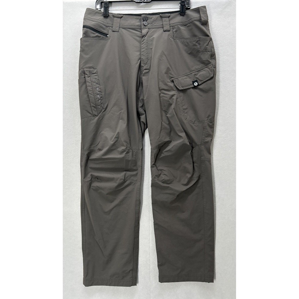 TRUEWERK T1 WerkPant Mens 34x30 Gray Stretch Cargo Utility Work Pants Tactical